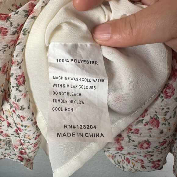 “Romy Y2K Floral Midi Skirt L Soft Polyester Vintage Style” - Picture 6 of 6